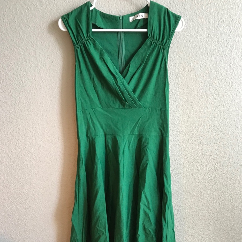 Vintage Tea Length Green Dress